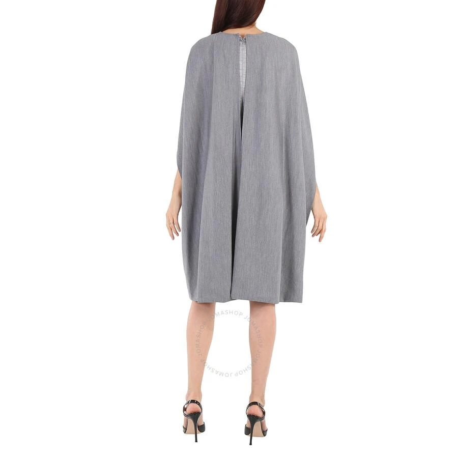 商品Burberry|Cloud Grey Wool-blend Cape Detail Dress,价格¥9757,第3张图片详细描述