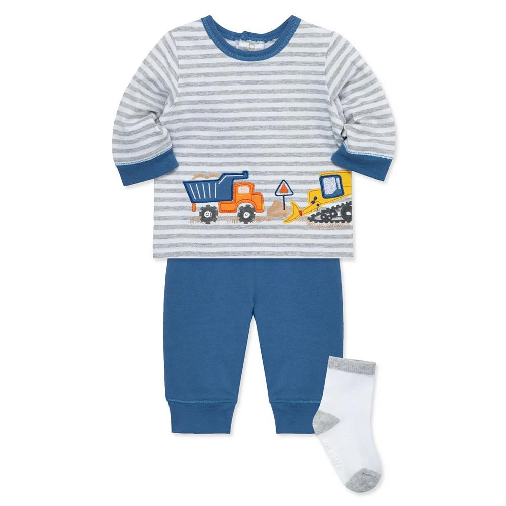 商品Little Me|Baby Boys Trucks Shirt, Jogger Pants and Socks, 3 Piece Set,价格¥158,第5张图片详细描述