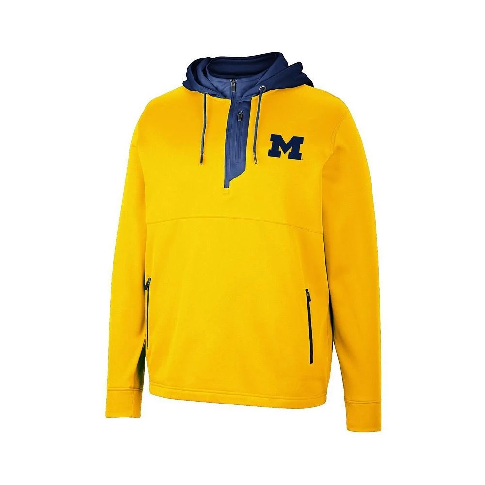 商品Colosseum|Men's Maize Michigan Wolverines Luge 3.0 Quarter-Zip Hoodie,价格¥488,第3张图片详细描述