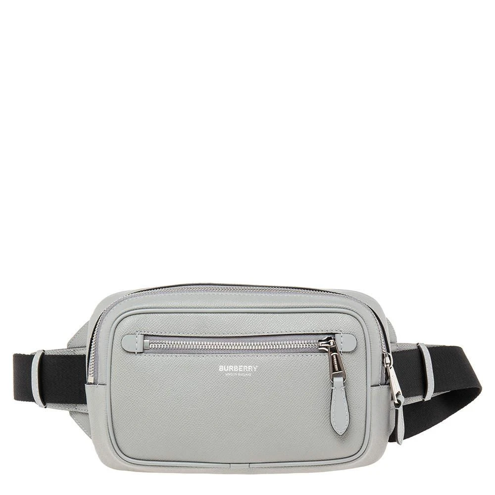 商品Burberry|Burberry Grey Leather and Nylon West Belt Bag,价格¥3828,第1张图片