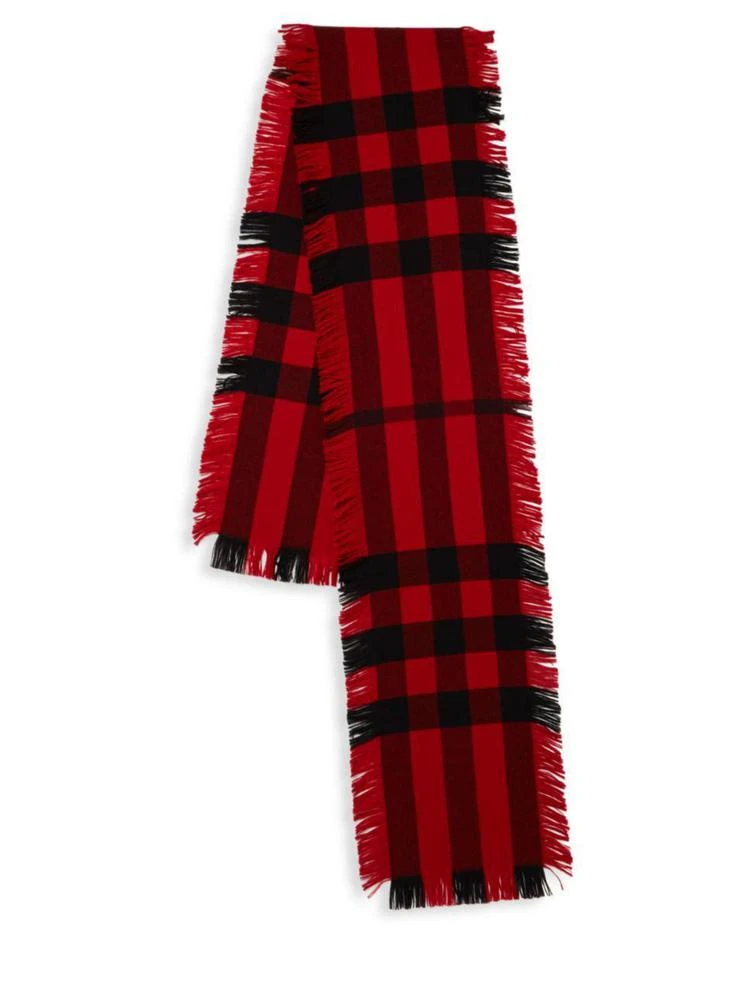 商品Burberry|Half Mega Fringe Military Wool Scarf,价格¥2211,第2张图片详细描述