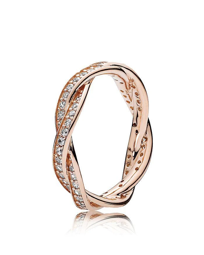 商品PANDORA|14K Gold, Sterling Silver & Cubic Zirconia Twist of Fate Ring,价格¥1111,第1张图片