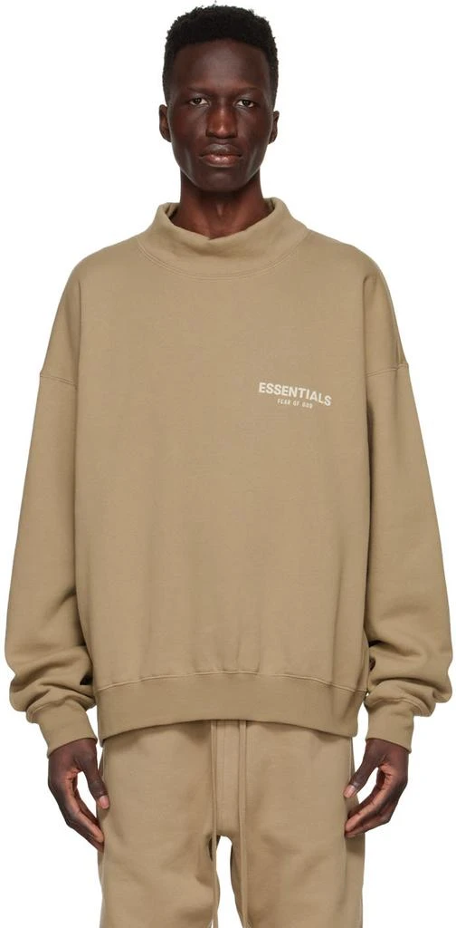 商品Essentials|Tan Cotton Sweatshirt,价格¥409,第1张图片