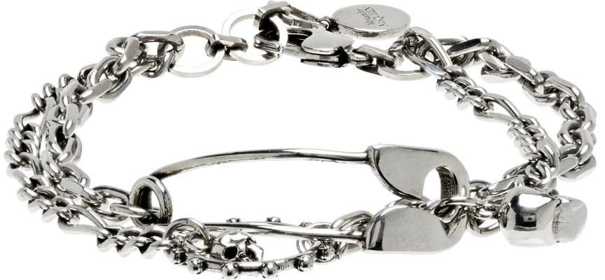 商品Alexander McQueen|Silver Safety Pin Bracelet,价格¥1609,第1张图片