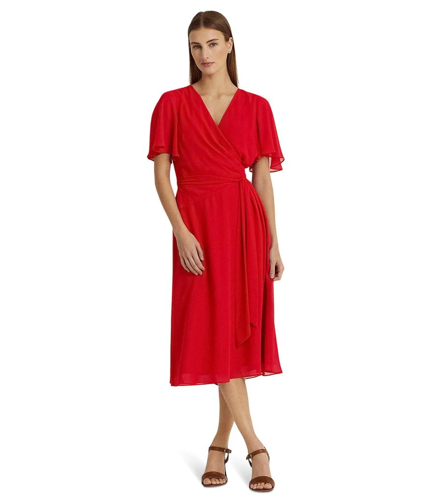 商品Ralph Lauren|Belted Georgette Dress,价格¥1079,第1张图片