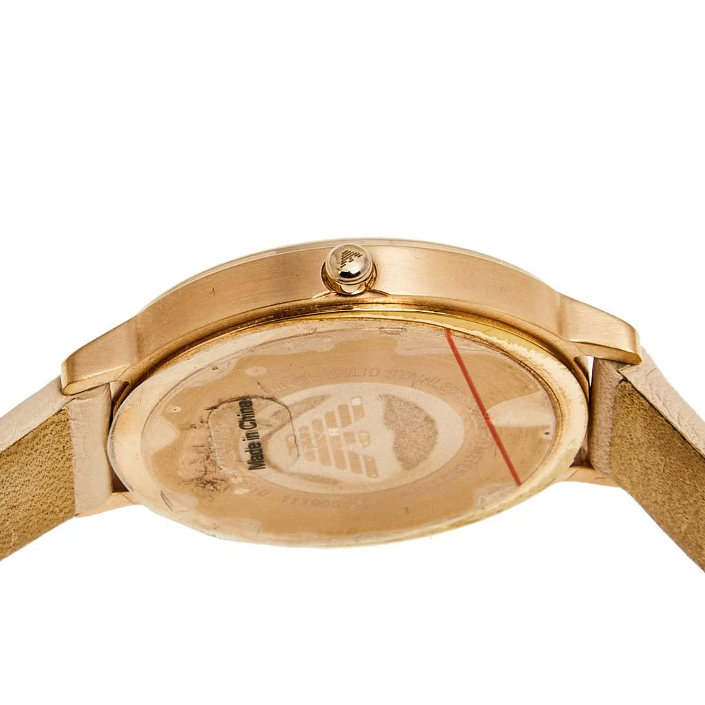 Emporio Armani Silver Rose Gold Plated Stainless Steel Leather AR2510 Women's Wristwatch 32 mm 商品