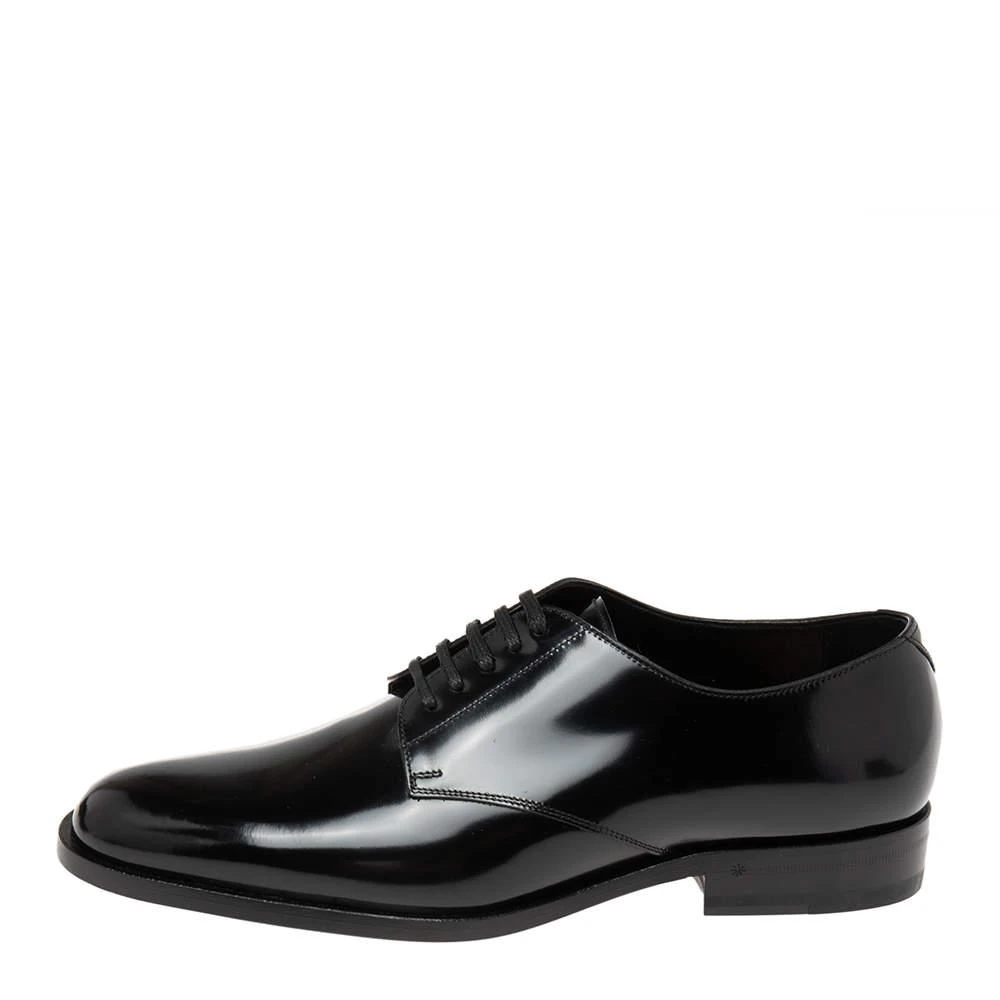 商品Yves Saint Laurent|Saint Laurent Black Leather Montaigne Lace-Up Derby Size 39,价格¥3416,第2张图片详细描述