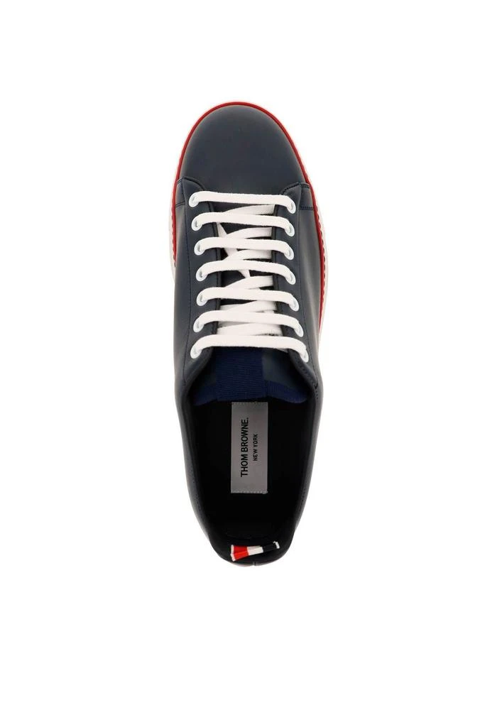 商品Thom Browne|LEATHER LOW-TOP SNEAKERS,价格¥2794,第3张图片详细描述