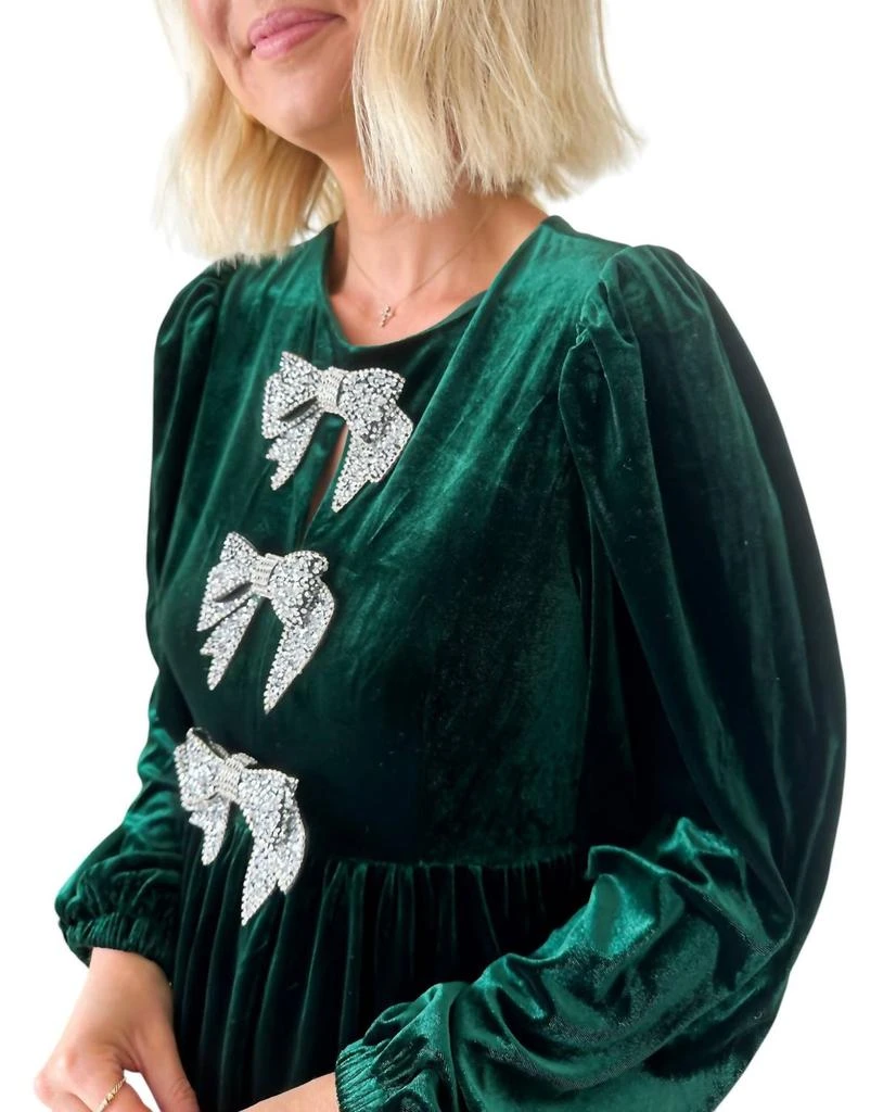 商品Sugarlips|Sugarlips - Razzle Dazzle Velvet Bow Dress,价格¥459,第3张图片详细描述