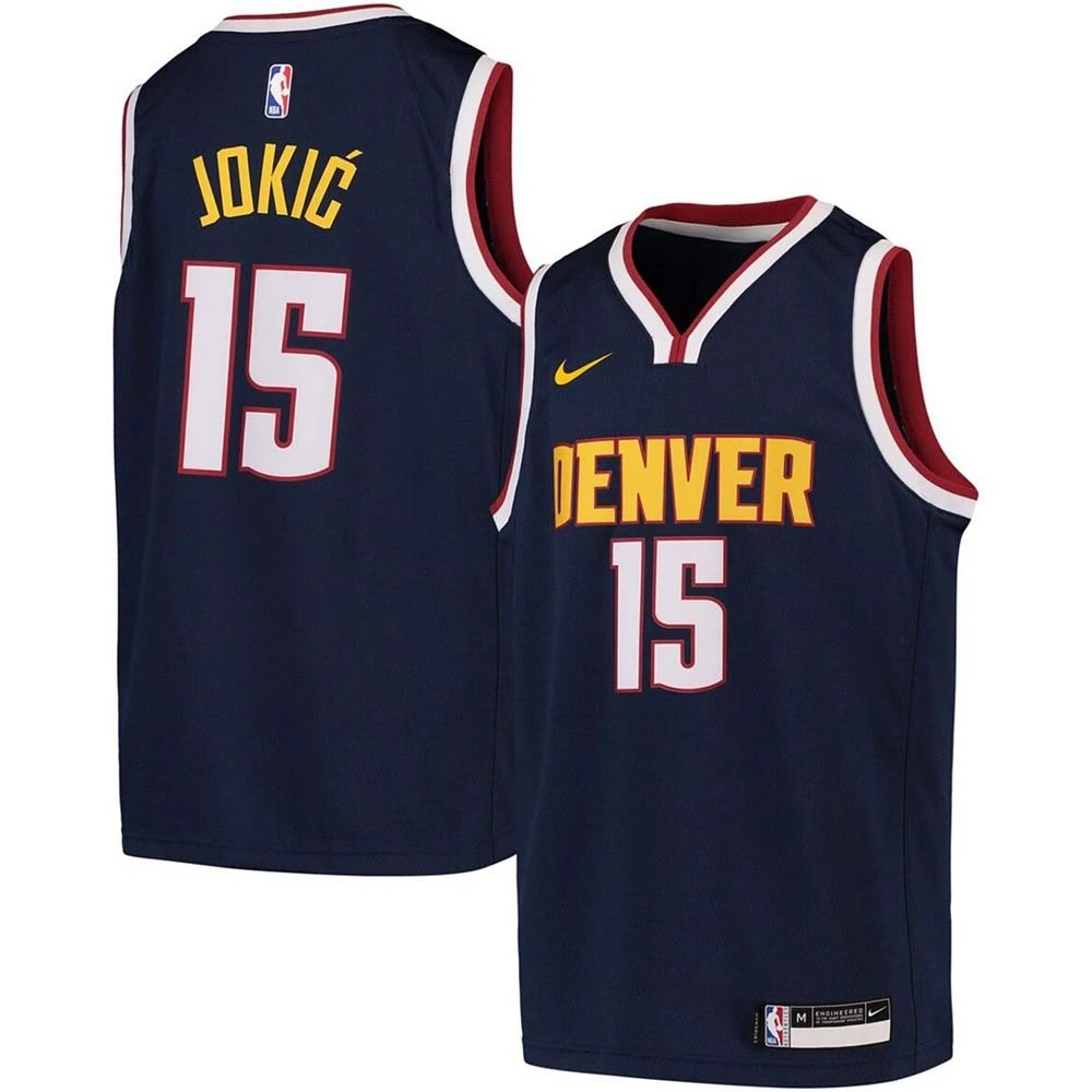商品NIKE|Youth Nikola Jokic Navy Denver Nuggets Swingman Jersey,价格¥413,第1张图片
