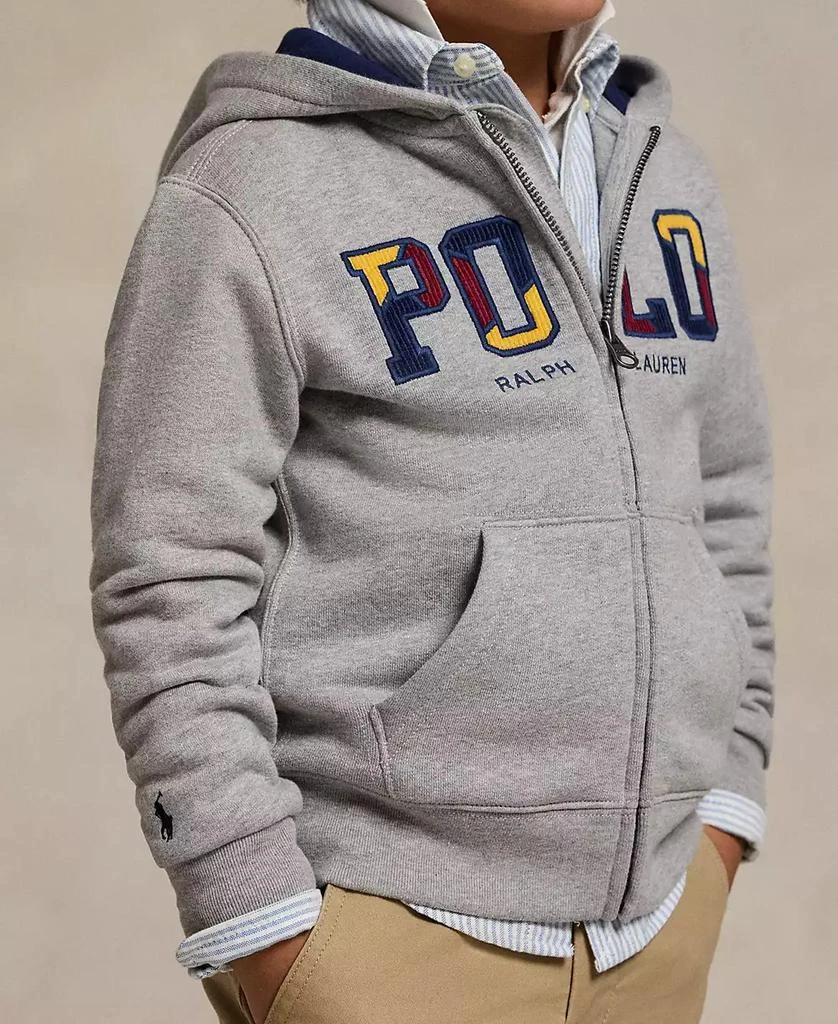 商品Ralph Lauren|Toddler and Little Boys Corduroy-Logo Fleece Full-Zip Hoodie,价格¥395,第3张图片详细描述