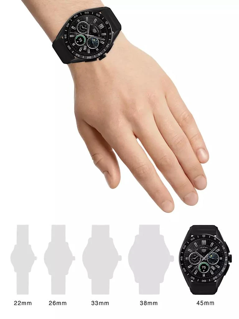 商品TAG Heuer|Connected Calibre E4 Titanium &amp; Rubber Smart Watch/45MM,价格¥14809,第3张图片详细描述