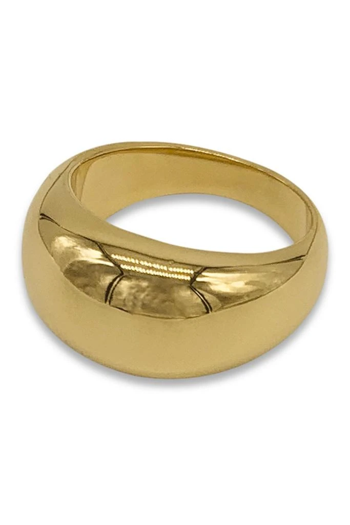 商品ADORNIA|Water Resistant 14K Gold Plated Dome Ring,价格¥143,第1张图片