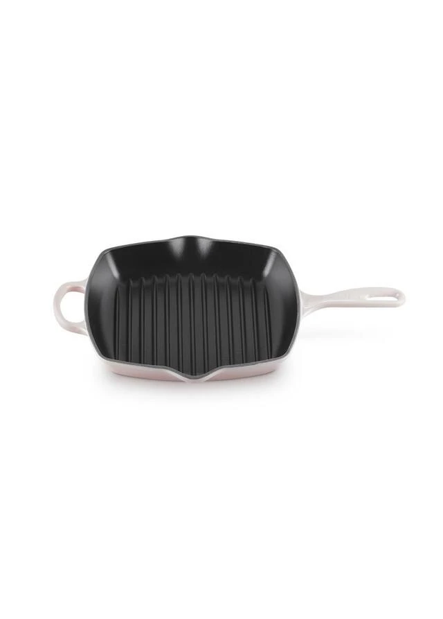 商品Le Creuset|Signature cast iron square grillit 26cm shell pink,价格¥1535,第1张图片
