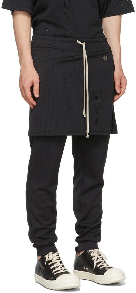 商品Rick Owens|Black Champion Edition Mesh Toga Lounge Pants,价格¥2086,第2张图片详细描述