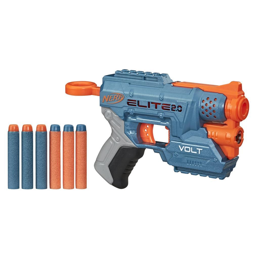 商品Nerf|NERF Elite 2.0 Volt SD-1 Blaster -- 6 Official Darts, Light Beam Targeting, 2-Dart Storage, 2 Tactical Rails to Customize for Battle,价格¥82,第1张图片