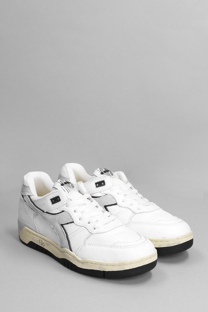 商品Diadora|Diadora Boris B.560 Italia Sneakers In White Leather,价格¥1850,第4张图片详细描述