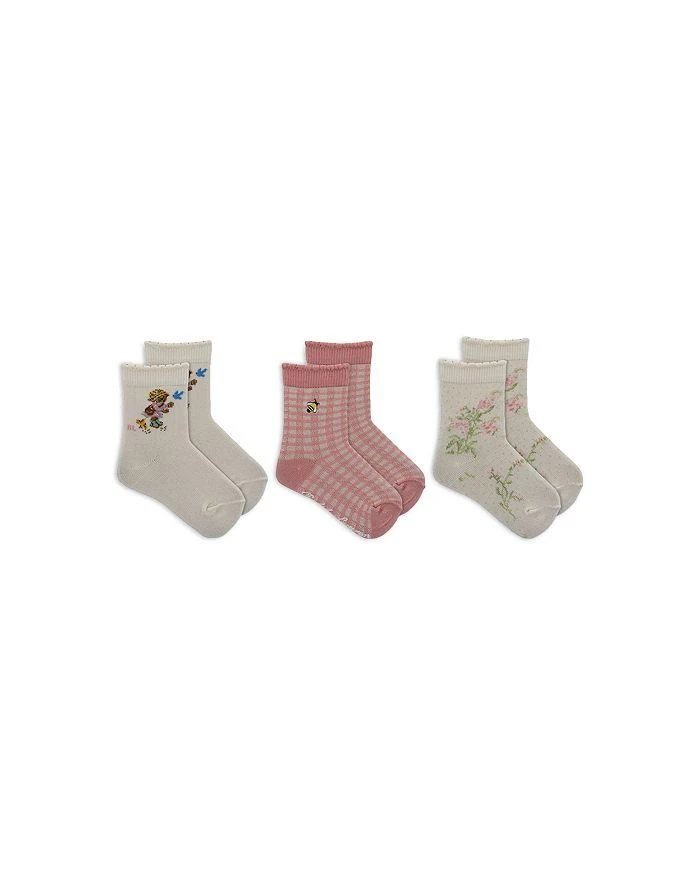 商品Ralph Lauren|Girls' Charleston Bear Socks, 3 Pairs - Baby,价格¥79,第1张图片