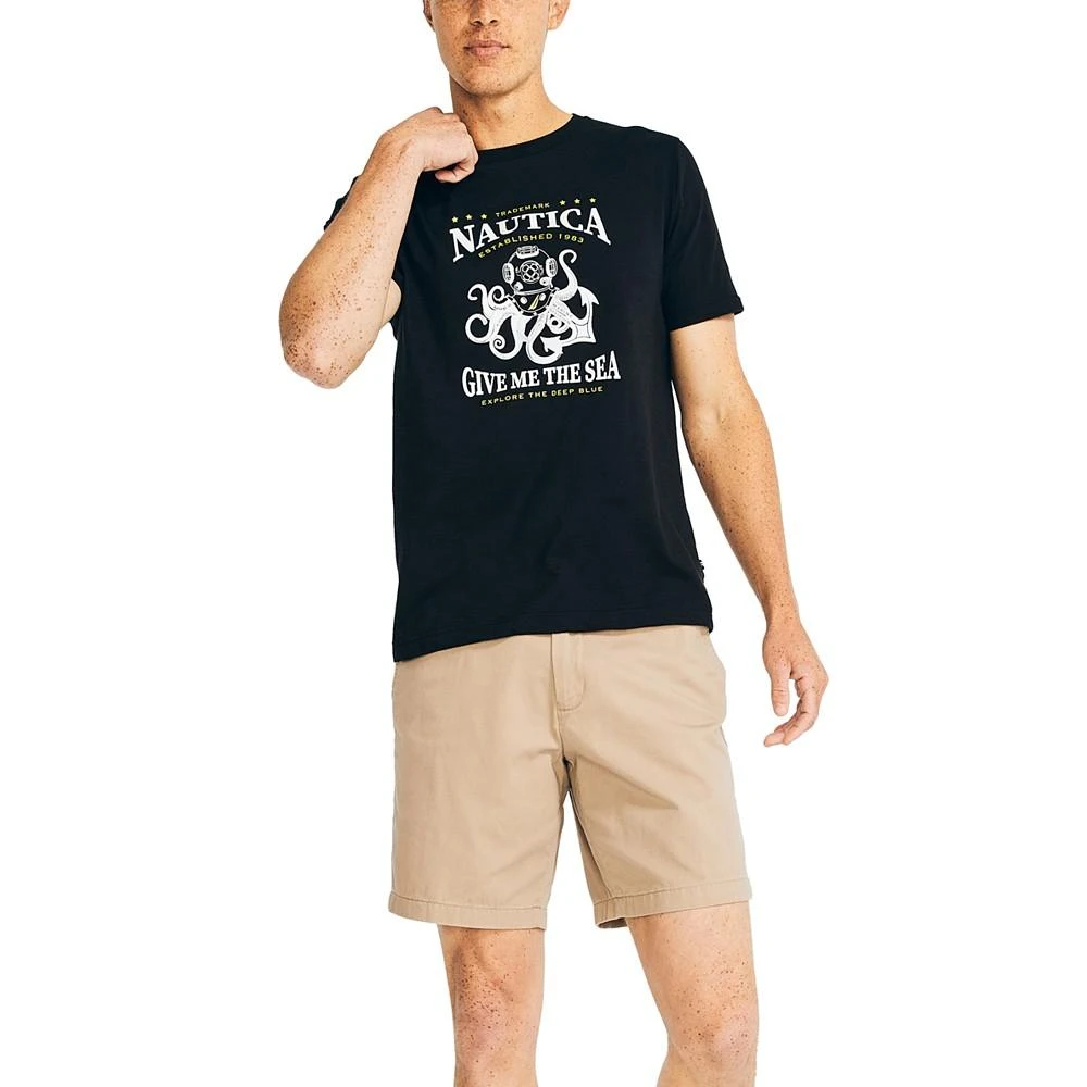 商品Nautica|Men's Sustainably Crafted Give Me The Sea Graphic T-Shirt,价格¥98,第4张图片详细描述