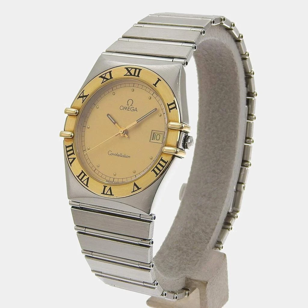 商品[二手商品] Omega|Omega Champagne 18K Yellow Gold And Stainless Steel Constellation Quartz Men's Wristwatch 33 mm,价格¥7570,第2张图片详细描述