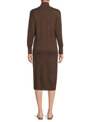Mockneck Midi Sweater Dress商品第2张图片规格展示