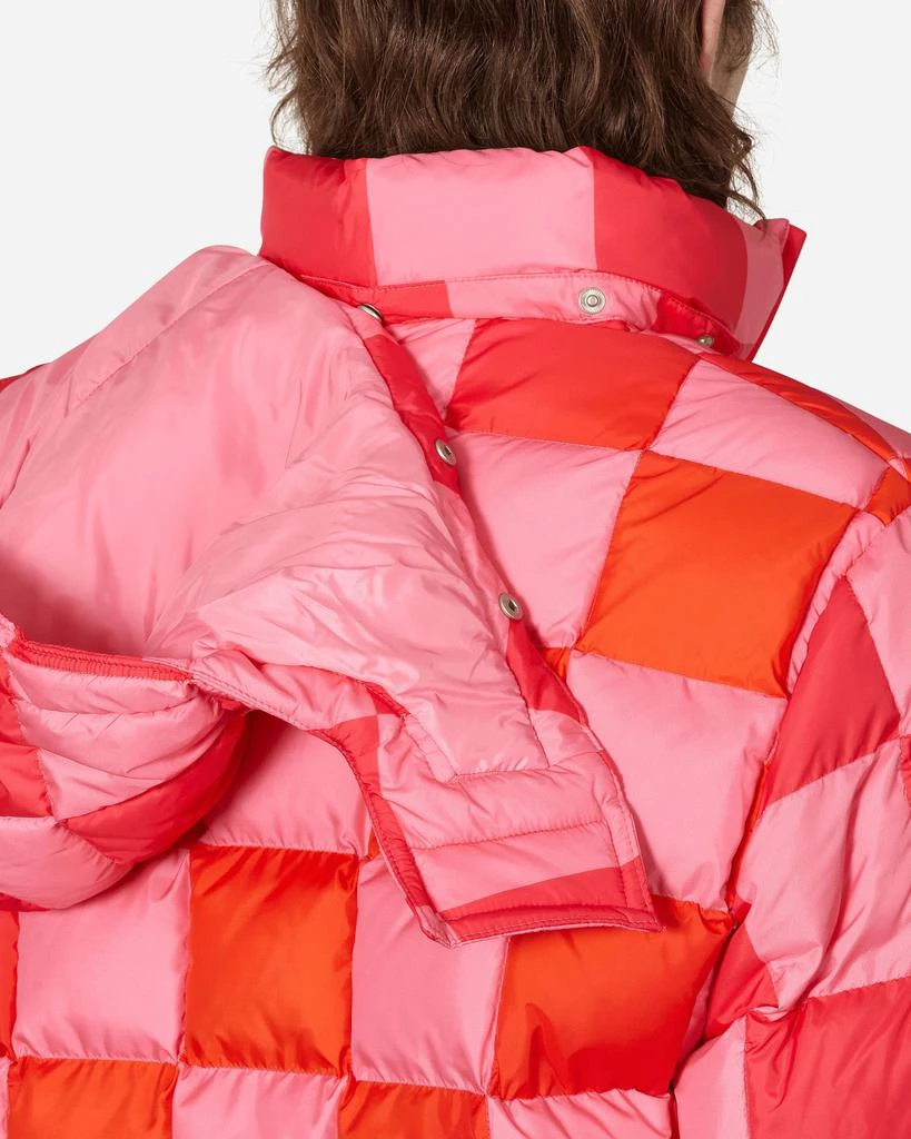 Gradient Checker Hooded Puffer Jacket Pink 商品