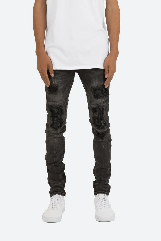 商品MNML|X226 Stretch Moto Denim - Black/Black,价格¥436,第1张图片