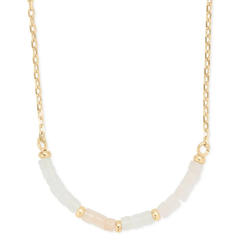 商品Lucky Brand|Gold-Tone Gemstone Beaded Collar Necklace, 16-1/2" + 3" extender,价格¥183,第1张图片