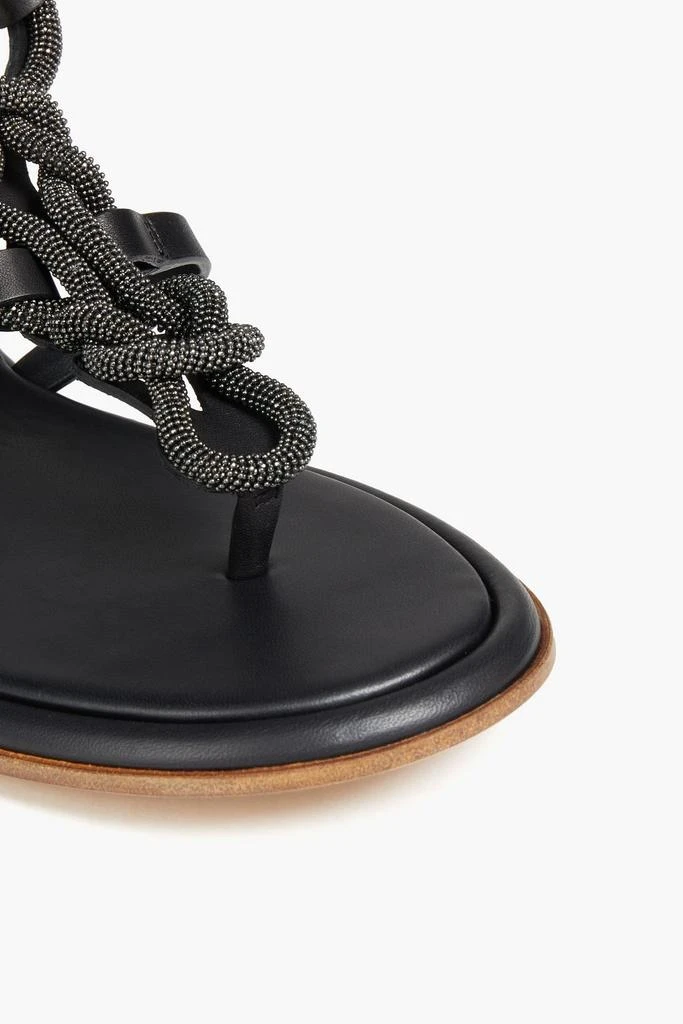 商品Brunello Cucinelli|Bead-embellished leather sandals,价格¥2362,第3张图片详细描述