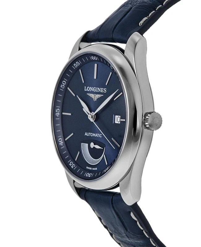 商品Longines|Longines Master Collection Power Reserve 40mm Blue Dial Leather Strap Men's Watch L2.908.4.92.0,价格¥9632,第3张图片详细描述