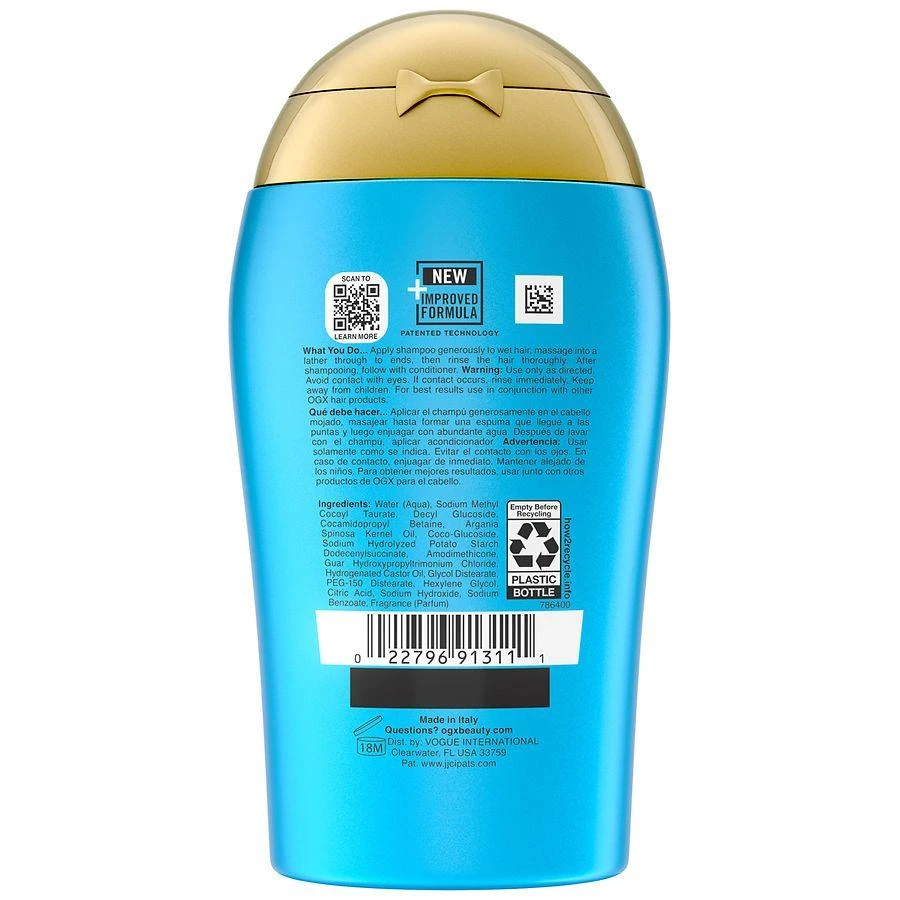 商品OGX|Renewing + Argan Oil of Morocco Shampoo, Damage Repairing Citrus-Fresh, Floral-Green & Woody,价格¥28,第5张图片详细描述