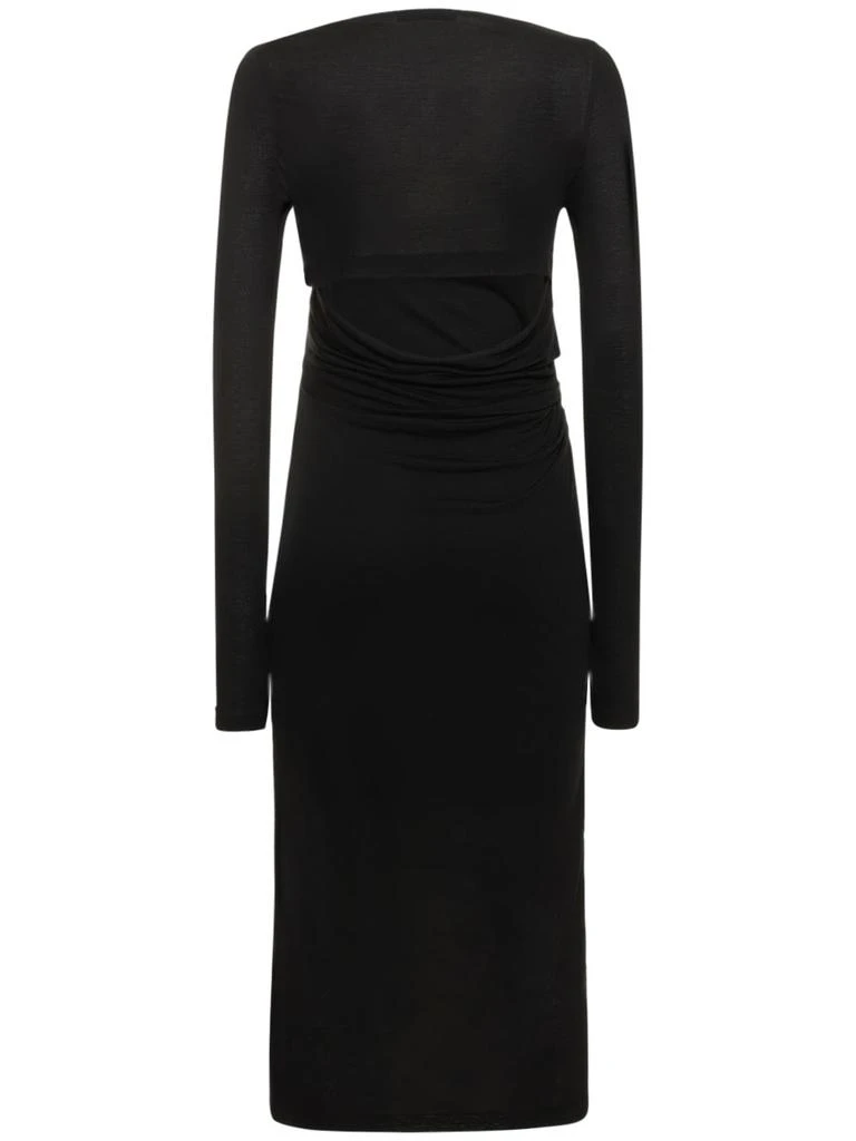 商品Helmut Lang|Scala Viscose Jersey Midi Dress,价格¥1062,第4张图片详细描述