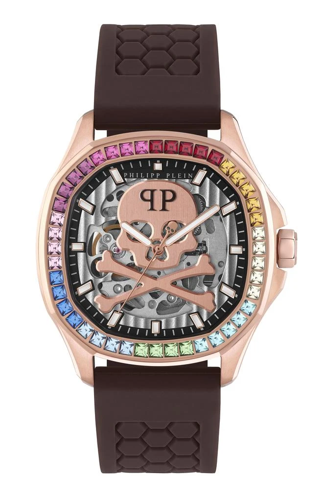 商品Philipp Plein|男士 骷髅幽灵自动机械腕表,价格¥1988,第1张图片