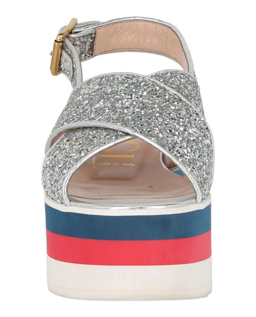 商品Gucci|Gucci Peggy Colorblock Glitter Slingback Sandals,价格¥3248,第3张图片详细描述