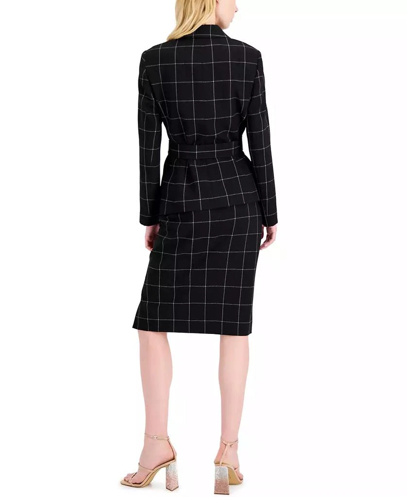 商品Tahari|Women's Windowpane-Print Skirt Suit,价格¥1199,第5张图片详细描述