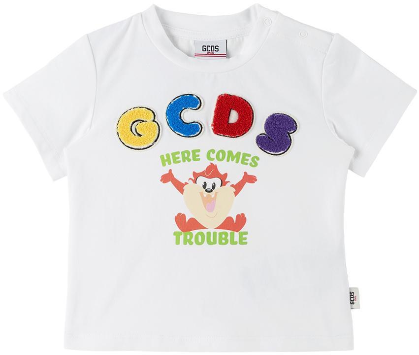 商品GCDS|Baby White & Blue T-Shirt & Shorts Set,价格¥952,第4张图片详细描述