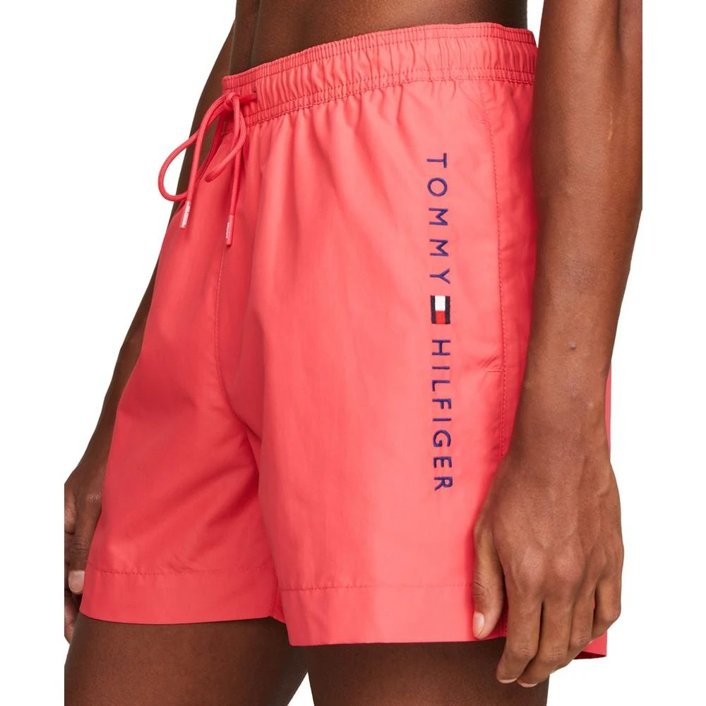 商品Tommy Hilfiger|Men's Drawstring Logo 7" Swim Trunks,价格¥136,第3张图片详细描述