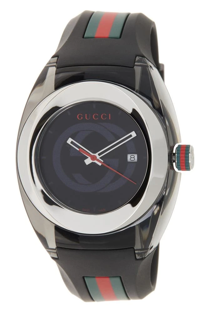 商品Gucci|Unisex Sync Rubber Strap Sport Watch, 46mm,价格¥2855,第1张图片