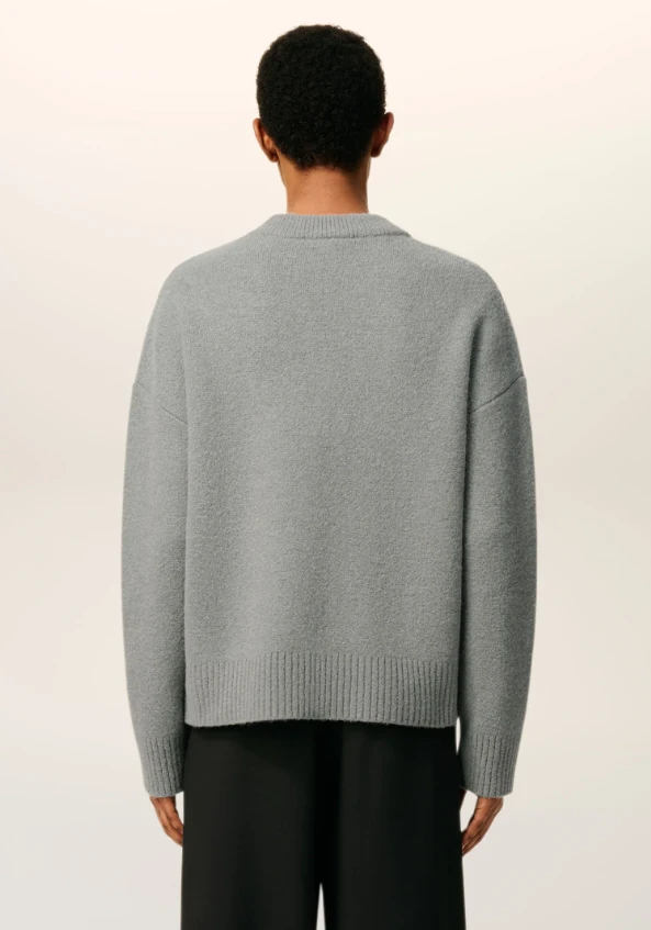 【秋冬新品】AMI 男女同款ADC羊驼毛混纺云�朵开衫 爱心V领（香港仓发货） 商品