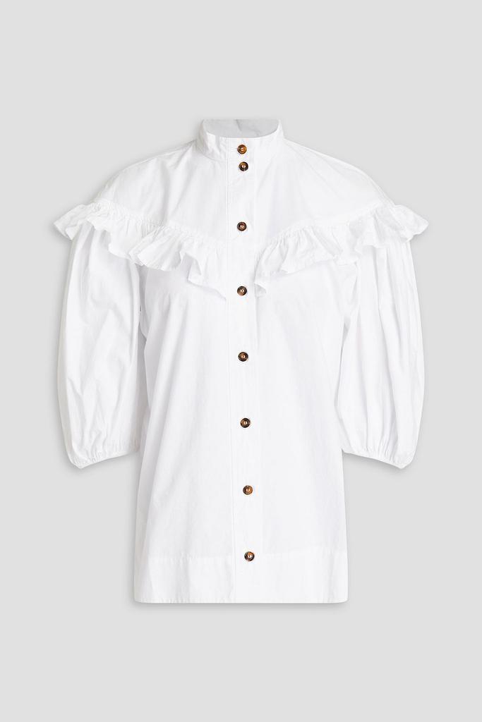 Ruffle-trimmed organic cotton-poplin shirt商品第3张图片规格展示