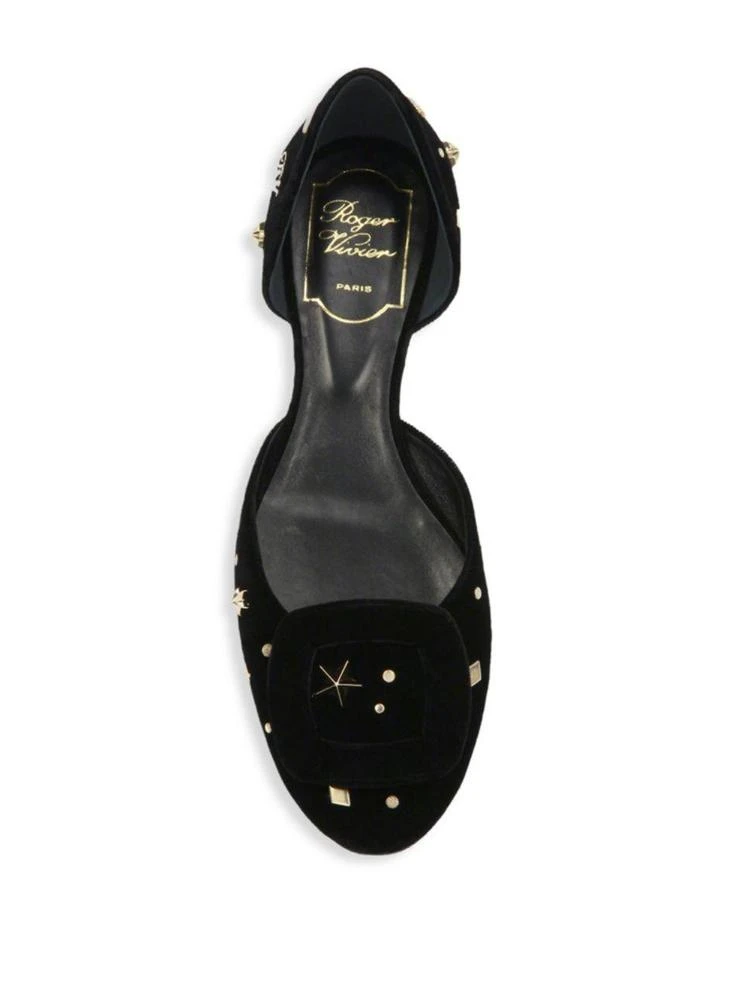 商品Roger Vivier|Astre Studded Velvet Flats,价格¥6720,第4张图片详细描述