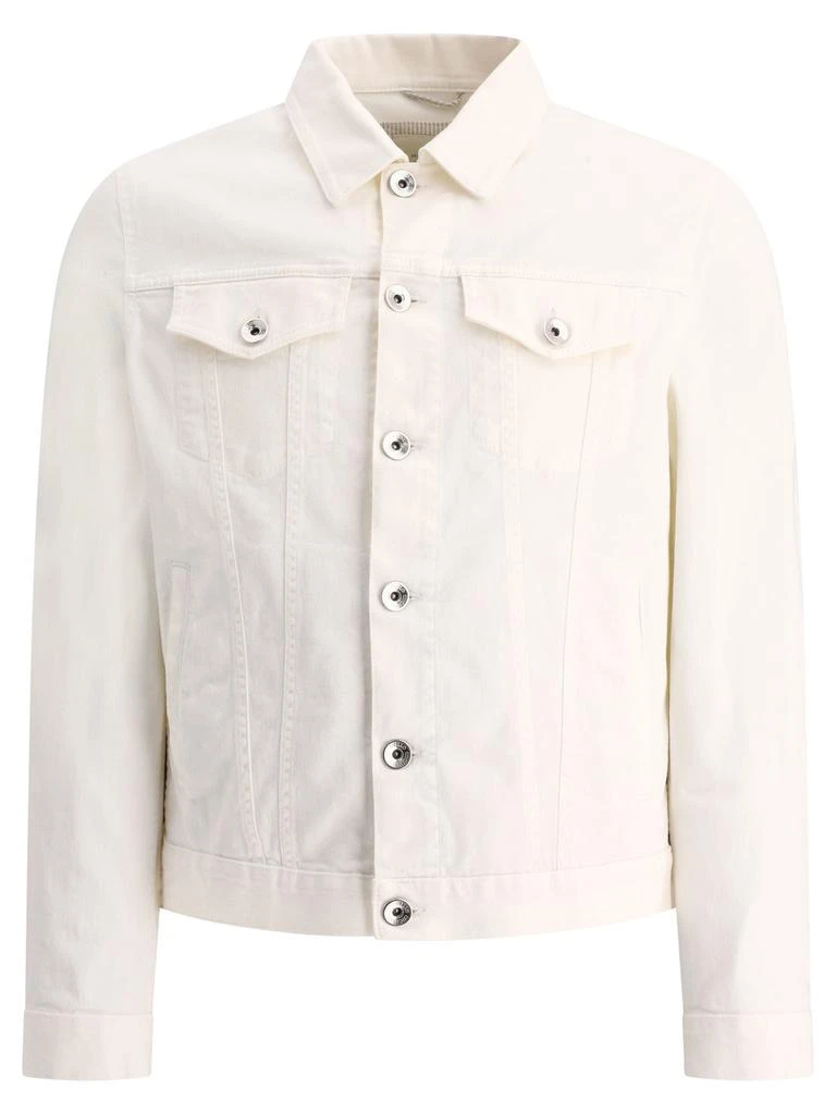 商品Brunello Cucinelli|Light Denim Jacket Jackets White,价格¥9036,第1张图片