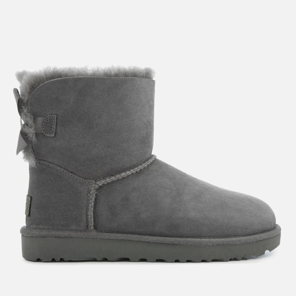 商品UGG|UGG Women's Mini Bailey Bow II Sheepskin Boots - Grey,价格¥1214,第1张图片