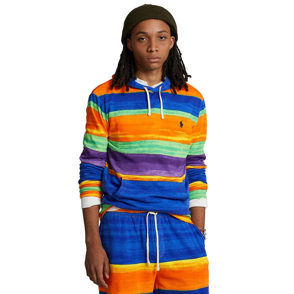 商品Ralph Lauren|Men's Striped Spa Terry Hoodie,价格¥502,第1张图片