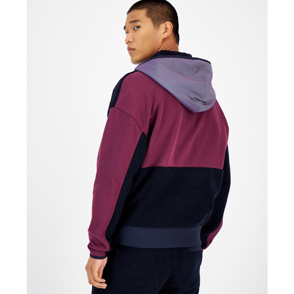 商品Armani Exchange|Men's Quarter-Zip Fleece Sweatshirt,价格¥731,第4张图片详细描述