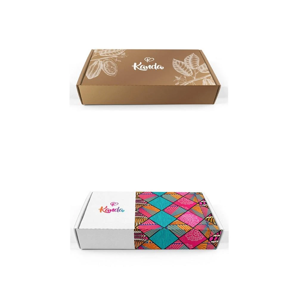 商品Kanda Chocolates|Extra Milk Chocolate Gift Boxes in African and Cocoa Prints Set, 6 Pieces,价格¥298,第3张图片详细描述