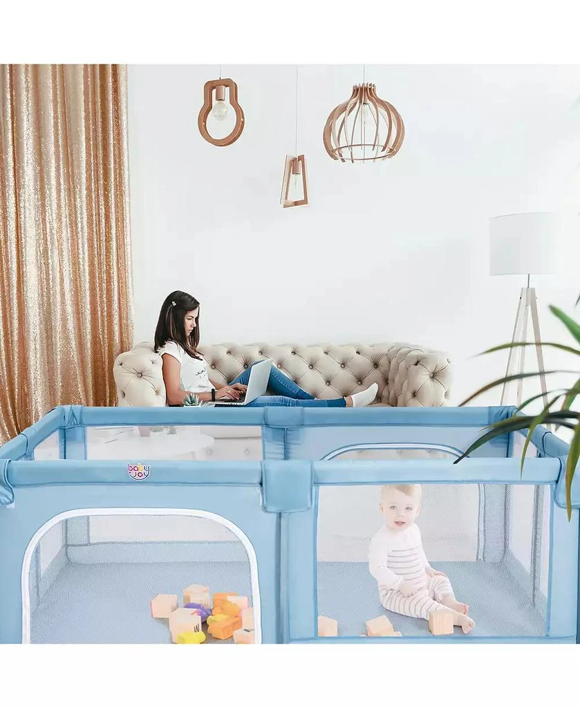 商品Costway|Toddler Playpen Extra Large Activity Center Safety Play Yard w/ Gate,价格¥483,第2张图片详细描述