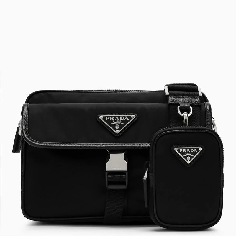 商品Prada|Black Re-Nylon cross-body bag,价格¥14063,第1张图片