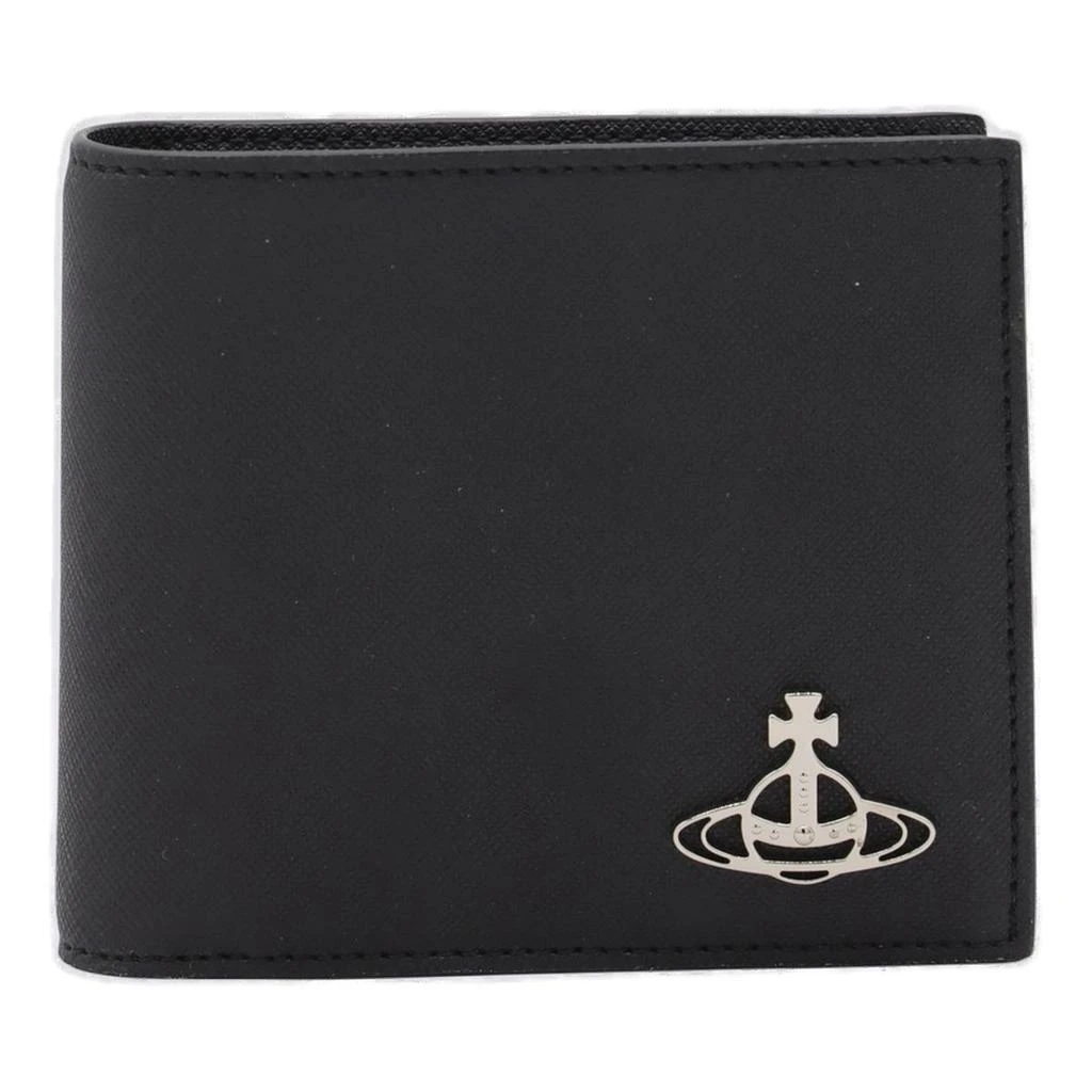 商品Vivienne Westwood|Vivienne Westwood Logo Plaque Bi-Fold Wallet,价格¥989,第1张图片