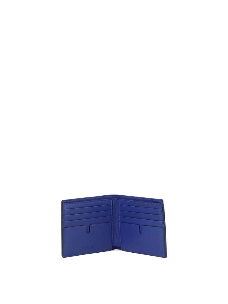 商品Burberry|Check Bifold Wallet Wallets & Card Holders Blue,价格¥2420,第5张图片详细描述